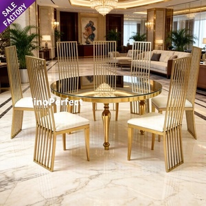 Hot Selling Decor Furniture Set Hotel Stainless Steel Mirror Wedding Glass <b>Table</b> Top Cake Display for <b>Party</b> - Product Image 1