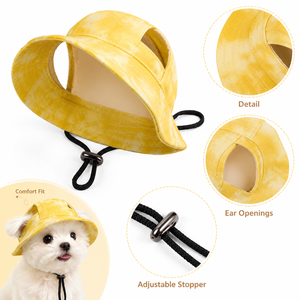Cotton Print Adjustable Cut Leisure Style Outdoor Hat Sport All Seasons Cap for Small Medium Large <b>Dogs</b> - Product Image 5