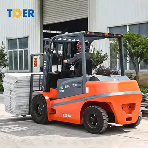 TDER 5 ton 6 ton 7 ton elektrikli forklift kompakt elektrikli forklift