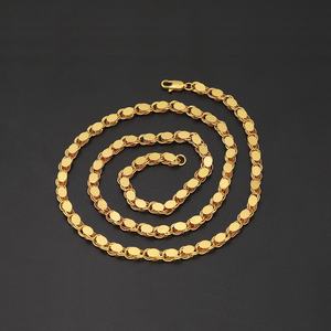 Jxx - Cadenas Cubanas Chapadas en Oro de 24K al por Mayor, Joyería de Latón para Hombre y Mujer, Estilo Clásico - Product Image 5