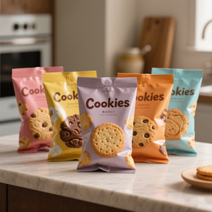 Tùy Chỉnh Cá Nhân Thiết Kế Kỹ Thuật Số In Thực Phẩm Cấp Trở Lại Con Dấu Cookie Túi 200G 300G Đồ Ăn Nhẹ Món Tráng Miệng Bao Bì Nhựa Pouch - Product Image 4