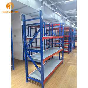 מערכת מדפים תעשייתית בינונית של Heda למחסנים, מדפי פלדה סלקטיביים עם הגנה מפני קורוזיה - Product Image 2