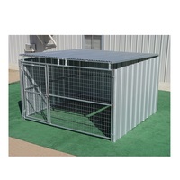 Grande Cage pour animaux de compagnie de Style européen/maison de course pour chats en plein air/chenils pour chiens avec toit en plaque d'acier de couleur