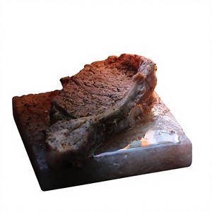 Wholesale New Natural Shape Refined Himalayan Salt Cooking Slab <b>Plates</b> Eco-Friendly Carved <b>BBQ</b> <b>Grill</b> Rack Tray Box OEM Service - Product Image 1