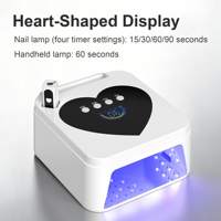 Lampe à ongles UV LED rechargeable professionnelle 2 en 1 avec mini lampe portable 54W sans fil, sèche-vernis professionnel