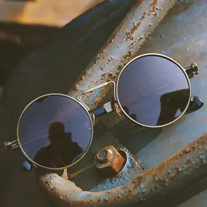 2023 круглые поляризованные солнцезащитные очки HD мужские модные Металлические Модные солнцезащитные очки в стиле панк женские праздничные солнцезащитные очки премиум-класса 2023