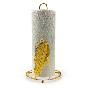 Nouveau support de papier essuie-tout en métal pour comptoir, distributeur de papier essuie-tout simple à déchirer, support de rouleau de papier de <span class=keywords><strong>cuisine</strong></span> en fil métallique - Product Image 5