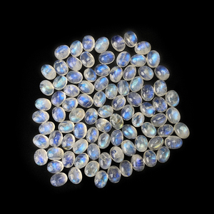 Piedras Preciosas Naturales de <span class=keywords><strong>Piedra</strong></span> <span class=keywords><strong>Luna</strong></span> Azul Corte Cabujón Sueltas Personalizadas al por Mayor Lisas y Planas con Colores Vivos de Arcoíris - Product Image 3