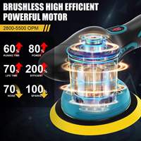 Polisseuse orbitale rotative sans fil KHC, industrielle, 12V DC, 5500W, mini, pour voiture, à vitesse variable, pour polissage humide et élimination des rayures