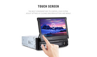 Radio Mobil Stereo Video DVD Player Layar Sentuh Retraktil 7 Inch 1 DIN FM AM USB BT