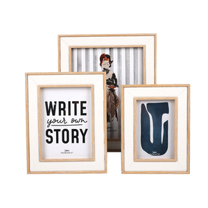Cadres <span class=keywords><strong>photo</strong></span> en bois durables de tailles variées pour décoration murale et présentation sur table, idéaux pour cadeaux de mariage et d'anniversaire - Product Image 1