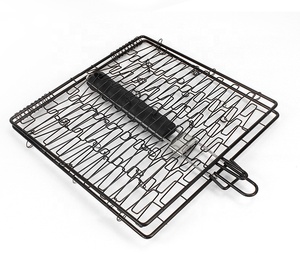 Panier de <span class=keywords><strong>barbecue</strong></span> portable antiadhésif pour légumes, <span class=keywords><strong>accessoires</strong></span> de <span class=keywords><strong>barbecue</strong></span> avec poignée amovible - Product Image 3