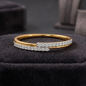 Gold Plated 925 <b>Silver</b> Luxury Emerald Cut Prong Set Moissanite <b>Eternity</b> Band <b>Ring</b> for Women's Wedding - Product Image 4