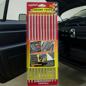 Tiras Decorativas Cromadas, 10 Piezas, Universales, para Bordes de Puertas de Coche, Rejillas de Ventilación, Rejillas de Radiador - Product Image 3