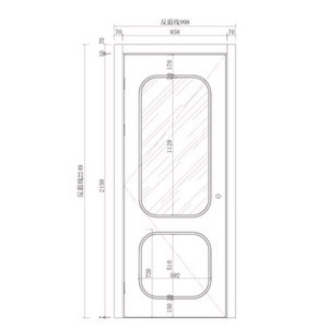 Custom Vintage Bedroom Solid <strong>Wood</strong> Painted Flat Doors <strong>Inlaid</strong> with Fluted Glass Interior Soundproof White French Style Doors - Product Image 6