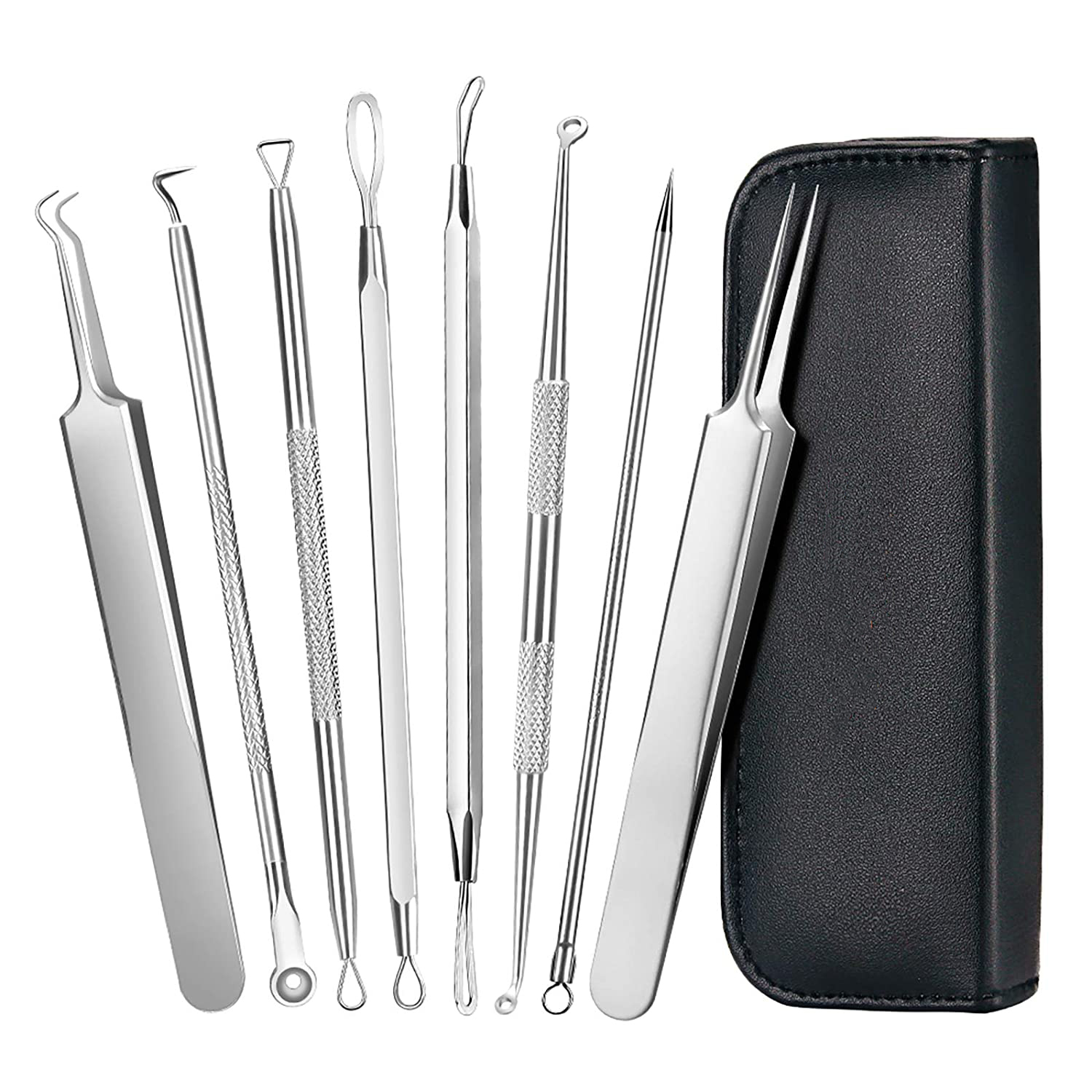 8個入り黒ずみ除去ニキビ除去ツールキット（革製バッグ付き）| Alibaba.com