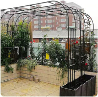 Pergola tubulaire en métal robuste NEUVE de 20 mm pour jardin, arche de mariage et toutes sortes de plantes avec base amovible
