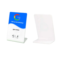 Support de revue Google NFC personnalisé 13.56Mhz Base en bois NFC NFC213 Support en bois acrylique pour le marketing des médias sociaux