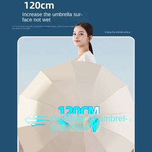 Sombrilla Automática con Protección Solar y contra la Lluvia, Doble Uso, Protección UV/Solar, Personalización con Logotipo Impreso - Product Image 4