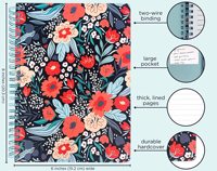 Carnet de notes journalier spirituel personnalisé A5 à couverture rigide avec reliure spirale et pages lignées, couverture en papier – Cadeau promotionnel