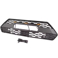 Grille avant centrale d'aventure noire de conception automobile, vente chaude 2020, avec éclairage LED, compatible avec Rav4