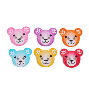 Nouvelles perles en bois perforées de couleur pour petits animaux, à faire soi-même, avec motifs de dessins animés - Product Image 4