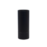 Emballage de luxe en tube de papier pour flacon de parfum rond, imprimé Pantone CMYK, biodégradable, en papier kraft noir.