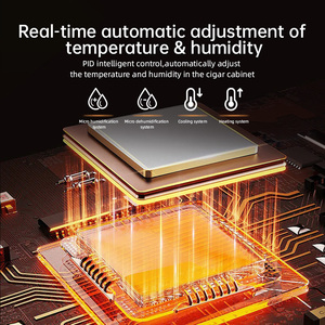 Humidor Electrónico para Cigarros, Precio de Fábrica, Control de Humedad Constante, Madera y Vidrio, Uso Doméstico, Capacidad de 98L - Product Image 5