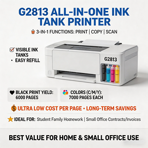 Imprimante tout-en-un avec réservoir d'encre couleur A4, impression, numérisation, 3 en 1, multifonction pour la maison et le bureau - Product Image 3