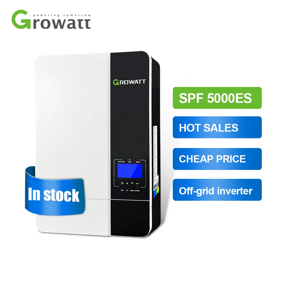 5KW 태양광 시스템 인버터 Growatt SPF5000ES AC 출력 오프 그리드 인버터 태양 광 발전 가정용 PV 시스템 용