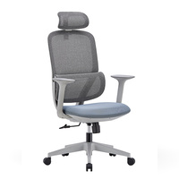 Chaise de bureau ergonomique à dossier haut en maille certifiée BIFMA, fabriquée en usine OEM, avec appuie-tête réglable