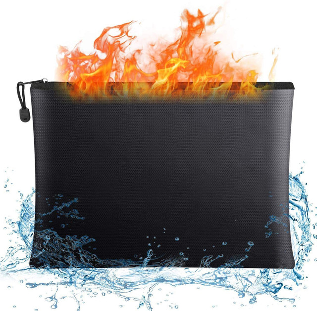 2023 Premium Fire Proof Water Document Bag Factory Custom Silicone Coated Fiberglass Envelope Pouch Fireproof Safe Bags