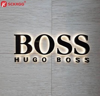 Letras de Canal LED 3D Personalizadas, Letras de Metal Retroiluminadas para Logotipos, Decoración de Pared Interior para Tiendas, Restaurantes y Hoteles