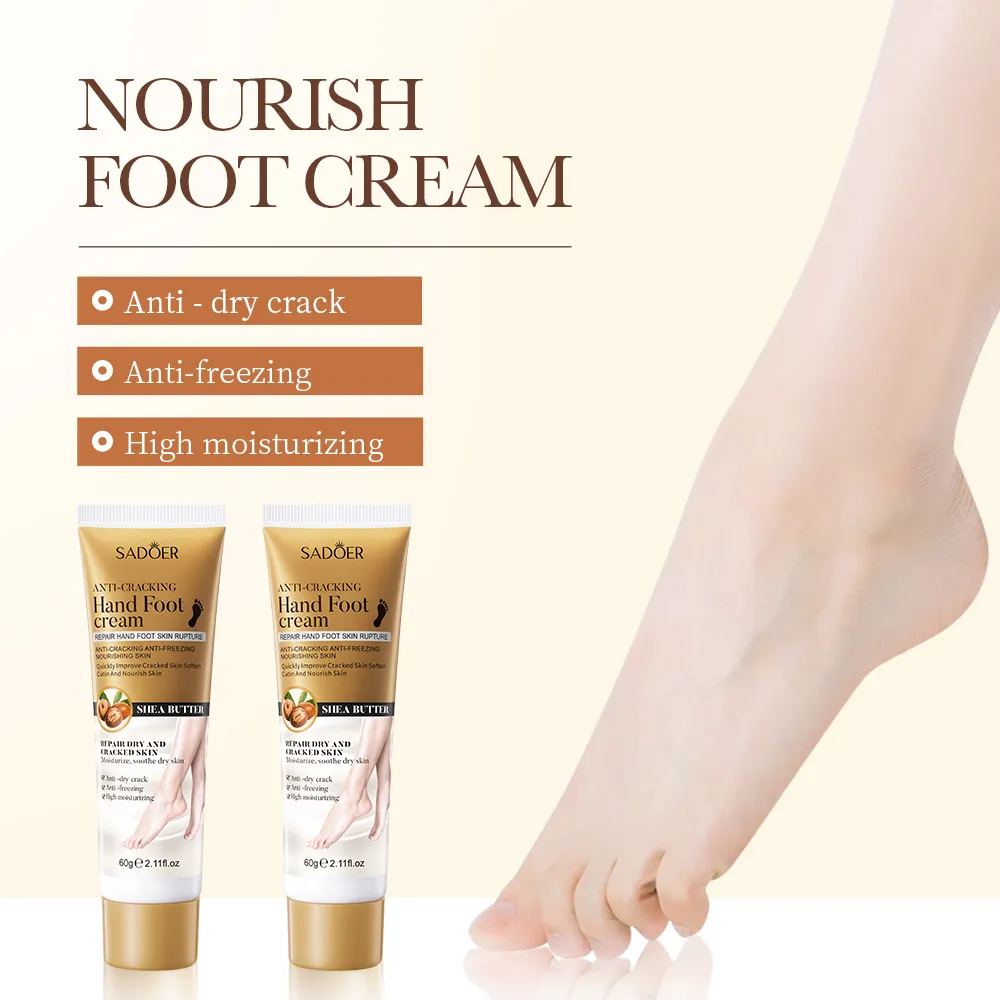 Crema hidratante para el cuidado de los pies y crema de manos OEM Etiqueta Privada reparación maravilla natural antigrietas sequedad exfoliante