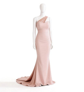 <span class=keywords><strong>Abito</strong></span> <span class=keywords><strong>da</strong></span> <span class=keywords><strong>Damigella</strong></span> a Sirena Rosa Antico in Spandex Elastico, Robe De Soirée Demoiselle D'honneur per Matrimonio in Spiaggia - Product Image 4