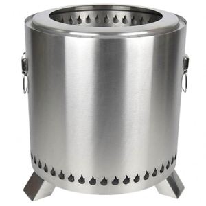 Stand Wood Burning Stove Smokeless Outdoor Camping Stainless Steel Round <b>Fire</b> Pit - Product Image 1