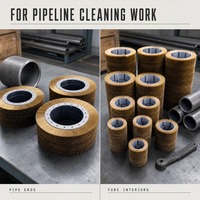 Brosse métallique en fil d'acier pour le nettoyage des parois intérieures des tuyaux, entretien des équipements de transport de pétrole et de gaz, taille personnalisée