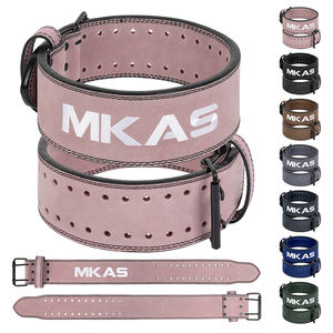 MKAS toptan Unisex özel spor eğitimi 10Mm spor deri ağırlık kaldırma kemer dana geniş halter kemeri - Product Image 1