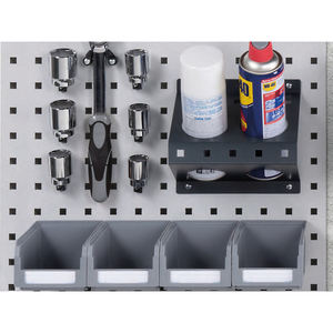 Panel de portaherramientas perforado Fami Work Look, gris, con agujero cuadrado de 10x10, 1438x304mm - Product Image 2