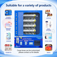 Distributeur automatique mural compact de snacks et de boissons, fonctionnant aux pièces et aux billets, machine de vente au détail en libre-service