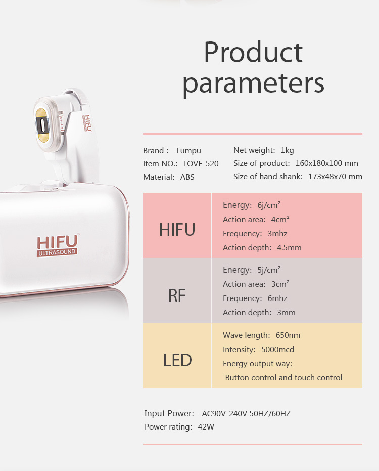 Professional Ultra Mini Face Lift Beauty Machine With Led To Anti Wrinkle Hiuf Rf Machine