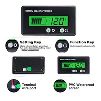 Moniteur de capacité de batterie LCD, jauge, compteur, 12V24V48V60V72V, indicateur d'état de la batterie au plomb-acide, testeur de capacité de batterie au lithium