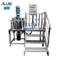 Machine de fabrication de détergent, shampoing, gel, lotion, conditionneur, savon liquide et autres produits ménagers, avec petit mélangeur pour liquides et équipement de mélange.