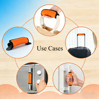 Housse de poignée de valise en néoprène personnalisée avec nom brodé – Accessoire de voyage élégant et portable – Cadeaux de remerciement
