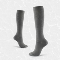 Chaussettes de compression unisexes en cuivre pour soulager la douleur, 15-20 mmHg, respirantes, en nylon, avec logo sur le revers
