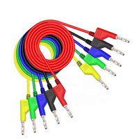 Fiche banane 1m 4mm 18AWG Fil silicone pour multimètre Câble de test DCC