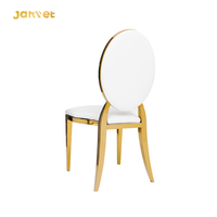 Chaises de banquet et tables rondes pour les mariages et les salles d'événements, chaises blanches