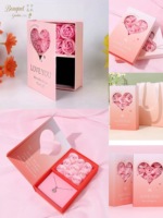 Boîte Cadeau OEM&ODM de Haute Qualité en Forme de Livre pour Fleurs de Savon Éternelles, Bijoux et Parfums, avec Logo Personnalisé pour la Saint-Valentin