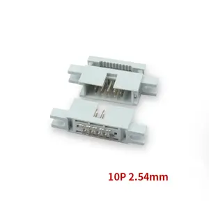 DC3 IDC con enchufe fijo, Conector de cable de cinta de paso de 2,54 MM, 10P, 14P, 16P, 20P, 26P, 30P, 34P, 40, 50, 60, conector hembra de 64 pines