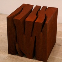 Foyer corten en acier, sculpture de style moderne, motif aigle, décoration de jardin pour la maison